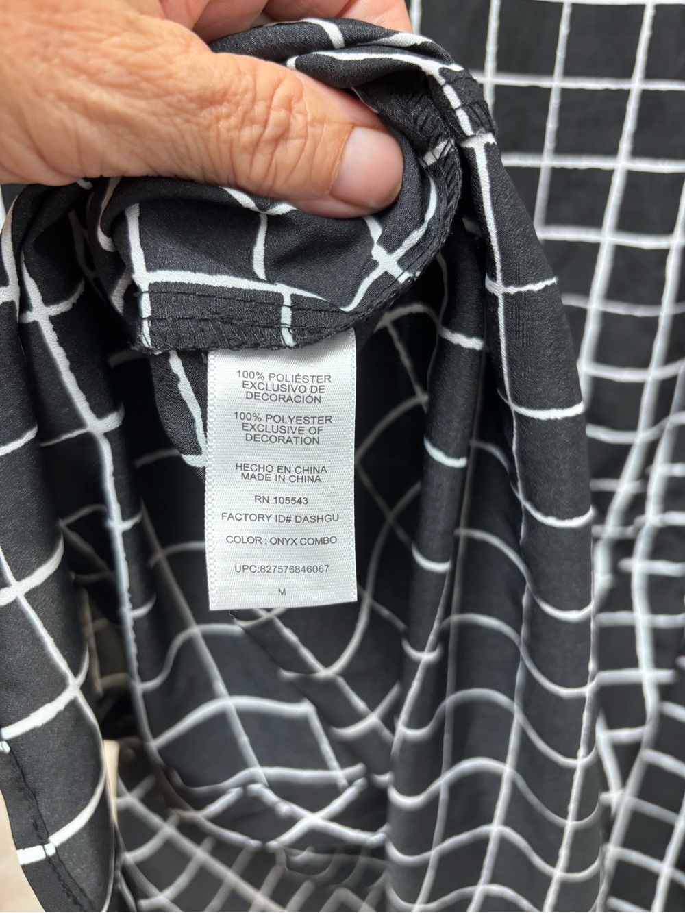 daisy fuentes black - white checkered dress medium - Picture 11 of 12